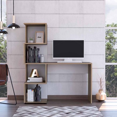 NicBex Bookcases for Home Office Computer Desk with 4 Shelves Storage Cabinet Bookshelf for Small Spaces, and Bedroom Storage