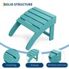 Outdoor Frog Chair,Adirondack Ottoman Foot Rest for Adirondack Chair,Weather-Resistant Outdoor Patio Footstool for Porch, Pool, Lawn & Backyard Use - 3 of 4