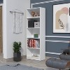Vynxaria 5-Shelf Bookcase: Matt Gray & White, Expansive Storage for Books & Decor, Compact Design - 3 of 4