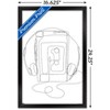 Trends International LINE AND BRUSH - Continuous Line Cassette Player Framed Wall Poster Prints - 3 of 4