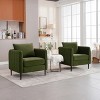 Accent Chairs for Living Room, Upholstered Accent Chair Comfy Velvet Armchair with Thick Cushion - 3 of 4