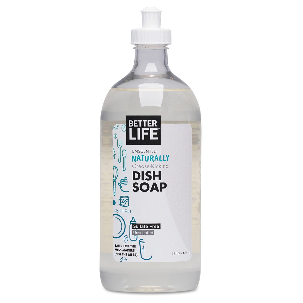 UPC 895454002157 product image for Better Life Naturally Grease-Kicking Unscented Dish Soap - 22 Fl Oz | upcitemdb.com