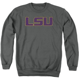 Louisiana State University LSU Official Distressed Primary Adult Crewneck Sweatshirt - 1 of 4