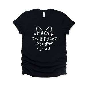 Simply Sage Market Women's My Cat Is My Valentine Short Sleeve Graphic Tee - 1 of 4