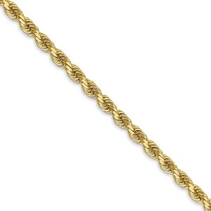 Black Bow Jewelry 3.5mm 14k Yellow Gold Solid Diamond Cut Rope Chain Necklace - 1 of 4