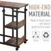 SEVOBAL Utility Storage Carts Mobile Side Table Carrito Organizador Con Ruedas for Living Room and Bedroom, Brown, 1.5"*15.75"*32.25" - 3 of 4