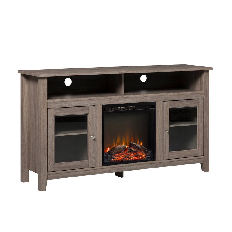 Ackerman Modern Transitional Tall with Electric Fireplace TV Stand for TVs up to 65" - Saracina Home, 1 of 12