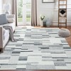 Washable Geometric Rug Non-Slip Modern Abstract Rug Boho Accent Rug, 5'x7' Gray - 2 of 4
