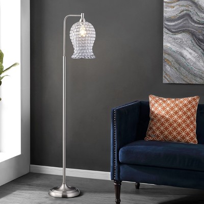 Izzy 61.5" Adjustable Black Iron Arc Floor Lamp