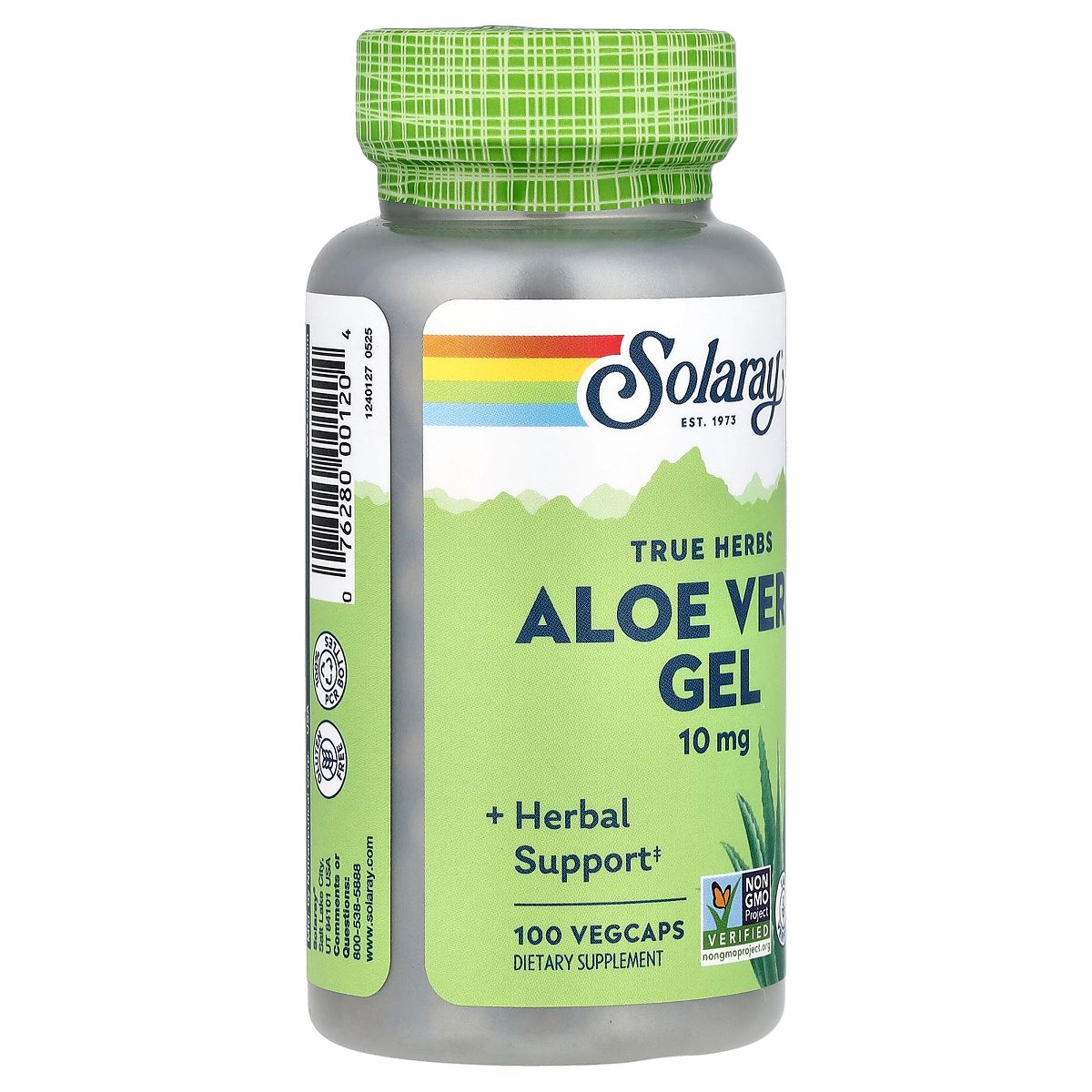 Solaray True Herbs, Aloe Vera Gel, 10 mg, 100 VegCaps - thumbnail 4