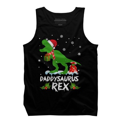 Men's Design By Humans Daddysaurus Christmas By NekoShop Tank Top