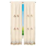 Collections Etc Embroidered Delicate Floral Lace Rosebud Window Drapes