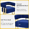 Mid-Century Modern Armchair, Upholstered Tufted Barrel Reading Chair for Bed Room, Office,  Black - 4 of 4