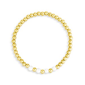 EVRY JEWELS WATERPROOF Gold or Silver Plated Maldives Bracelet - 1 of 2