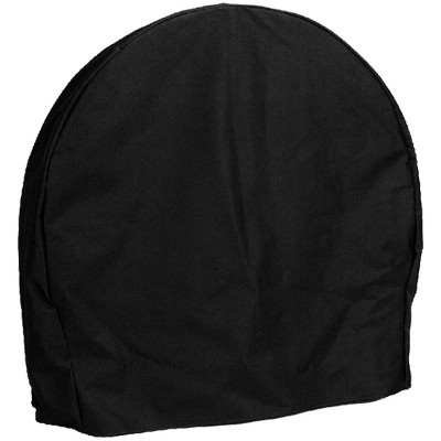 Sunnydaze Outdoor Weather-Resistant Durable Polyester with PVC Backing Firewood Log Hoop Cover - 24" - Black