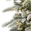 6.5ft Nearly Natural Pre-Lift LED Flocked Washington Alpine Artificial Christmas Tree White Warm Lights - 4 of 4