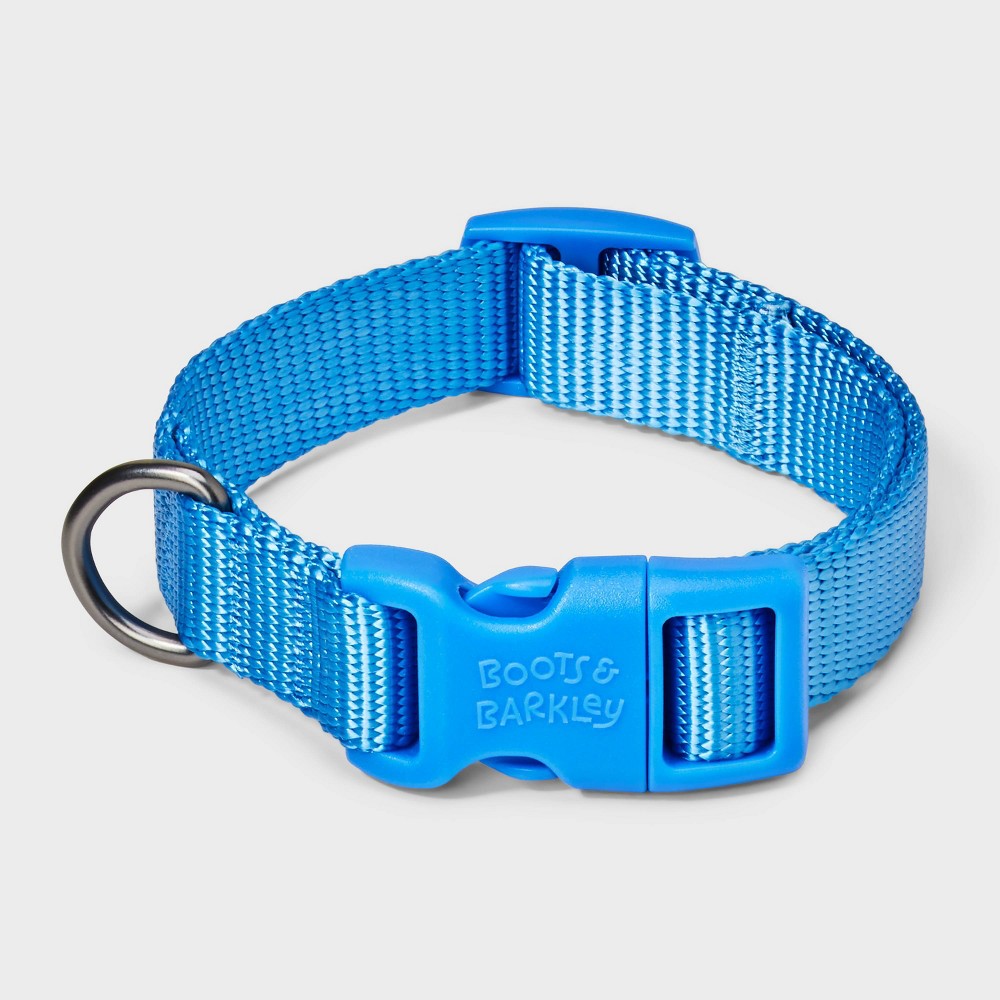 Photos - Collar / Harnesses Basic Adjustable Dog Collar with Matching Buckle - S - Blue- Boots & Barkley™