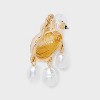 Pearl and Seashell Drop Earrings - A New Day™ Gold - 3 of 3