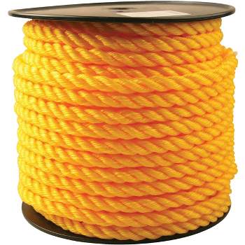 Box Partners Twisted Polypropylene Rope 3/16 650 Lb Yellow 600'/case  Twr101 : Target