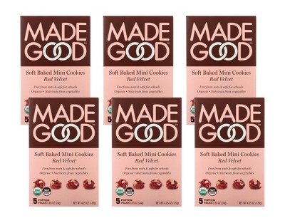 MadeGood Red Velvet Soft Baked Mini Cookies, 32 × 24 g