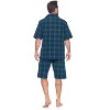 Ashford & Brooks Mens Woven Short Sleeve Pajama Shorts Set - 4 of 4