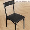 2PCS Bar Stools, Kitchen Bar Stools with Footrest, Upholstered Bar Chairs with Back, 2 Counter Height Barstools for Counter Bar, Island, Black - 4 of 4