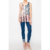 Women's Patriot Sequin Tank with Chiffon Layer - Origami - 2 of 3