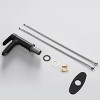 ChicFurnit Bathroom Sink Faucet Single Handle Deck Mount Design with Two 9/16 of an inch Hoses for Smooth Flow, Black, 12.99"*8.27"*2.76" - 4 of 4