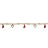 Guili Charming 14K Yellow Gold Plated Bracelet for Toddlers/Kids with Red Moon & Sparkling Cubic Zirconia Heart Charms – Perfect for Little Ones - 3 of 3