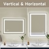 Vynxaria 24x32" Frameless LED Mirror - Dual Lighting & Anti-Fog Function - 2 of 4