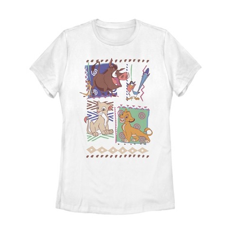 Women's Lion King Retro 90's Savannah Friends T-shirt - White - X Large :  Target