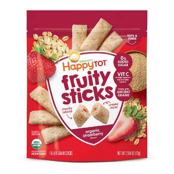 HappyTot Fruity Sticks Strawberry Baby Snacks - 2.54oz