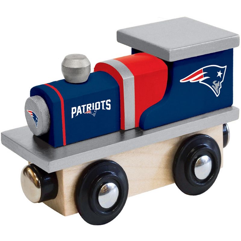 MasterPieces Officially Licensed NFL New England Patriots Wooden Toy Train Engine For Kids, 1 of 5