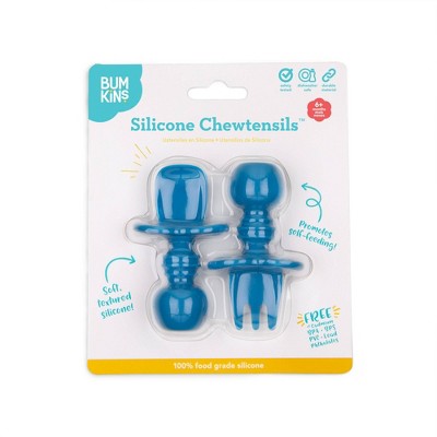 Bumkins Silicone Chewtensils Dark Blue