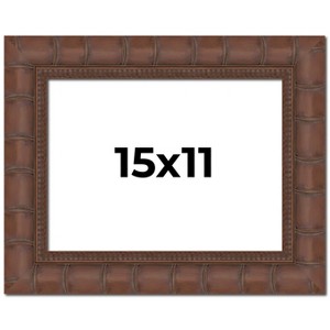 PosterPalooza | 15x11 Wide Bamboo Picture Frame, UV Acrylic, 4 Finishes - Brown, Black, Silver, and Natural - 1 of 4