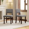 Costway Wooden Dining Chair Set of 2/4 with Acacia Wood Frame Padded Seat & Back Home - 2 of 4