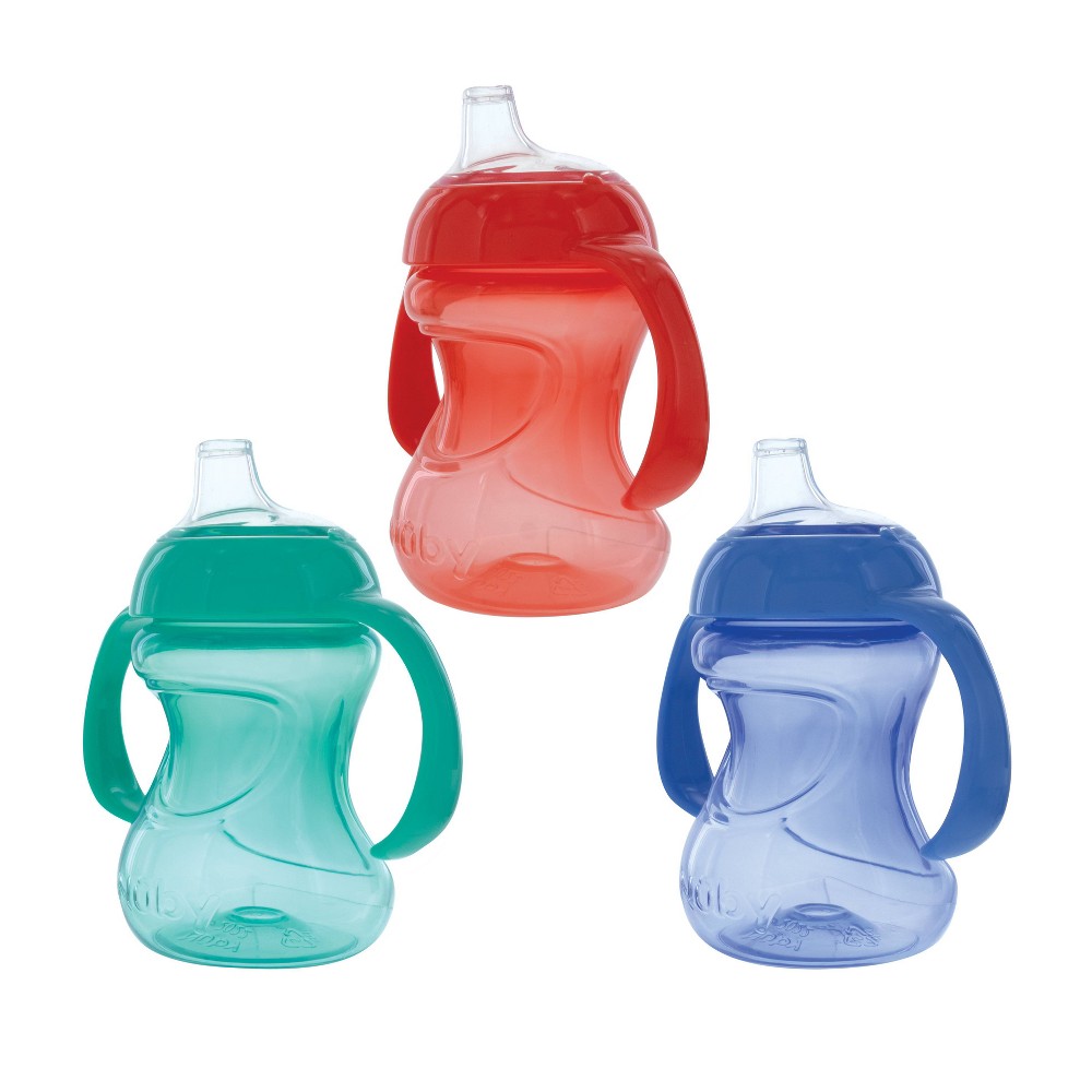 Photos - Glass Nuby 5oz Mini Gripper 2 Handle Portable Drinkware - Boy - 3pk 