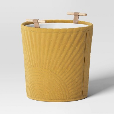 Floor Quilted Kids' Storage Basket Yellow - Pillowfort™