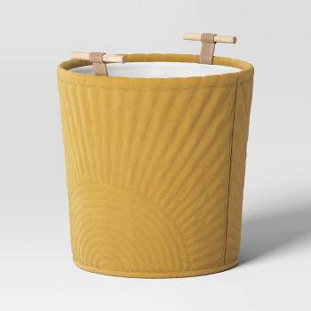 Floor Quilted Kids' Storage Basket Yellow - Pillowfort™