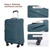Whisen 3-Piece Set Luggage Sets Lightweight Softshell Suitcase with Travel Bag and Toiletry Bag - 2 of 4
