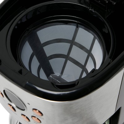 Haden 12-Cup Programmable Steel & Copper Drip Coffee Maker
