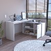 PAGED L Shaped Computer Desk with Left Return, Versatile Office Desk with Keyboard Tray, Two Drawers, One Open Shelf for Study, Living Room - 2 of 4
