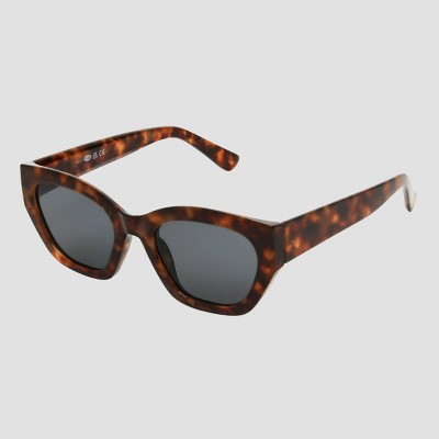 Women's Shiny Plastic Cateye Sunglasses - Universal Thread Tortoise Brown: Scratch-Resistant, UV Protection, Recycled Frame - image 3