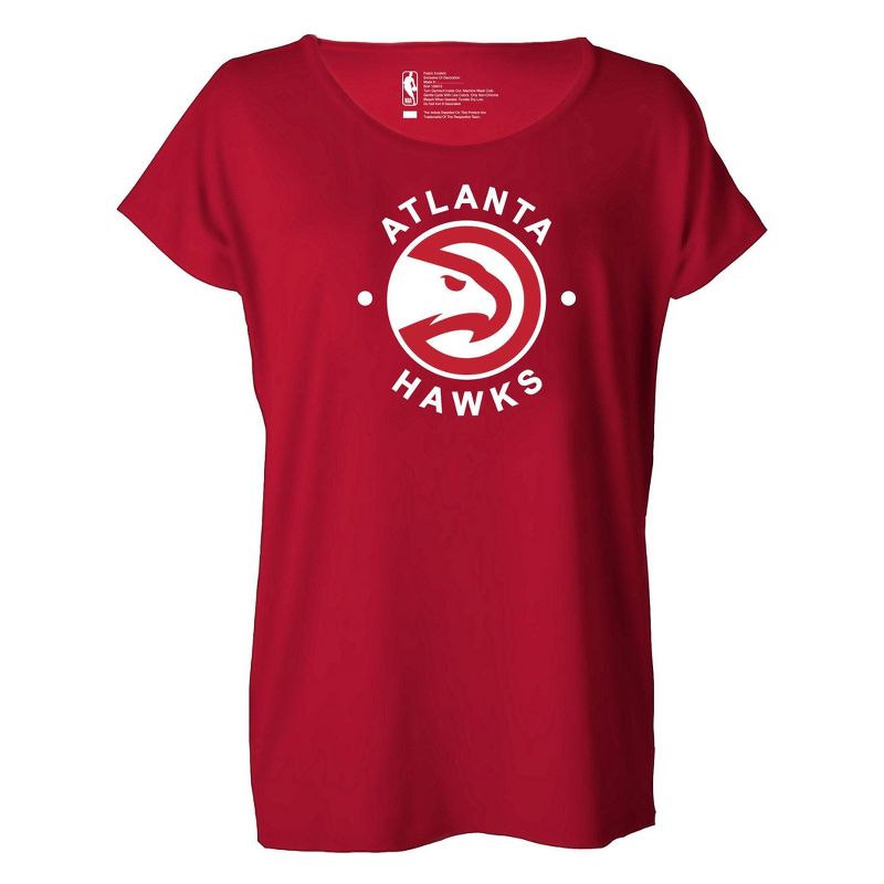 NBA Atlanta Hawks Women&#39;s Dolman Short Sleeve T-Shirt, 1 of 5