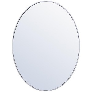 Elegant Lighting Metal frame oval mirror 40 inch in silver - 1 of 4