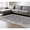 Ivory Charcoal And Brick Red Oriental Area Rug - 2 of 4