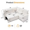 Dyonery 5-Seat Sectional Sleeper Sofa Bed with Pull Out Bed,Adjustable Backrest,USB Ports Convertible L Shaped Sectional Couches,Tool-Free Assembly - 2 of 4