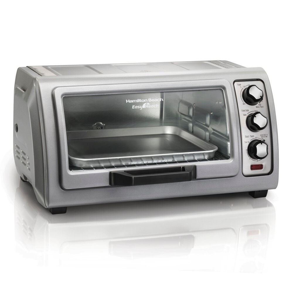 Hamilton Beach Easy Reach Toaster Oven Silver 31127D