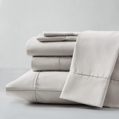 Kenneth Cole Solid Cationic Brushed  Grey Twin Sheet Set