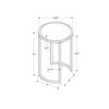 Accent Table Side Round End Nightstand Lamp Living Room Bedroom Grey Laminate Black Metal Contemporary Modern - 3 of 4